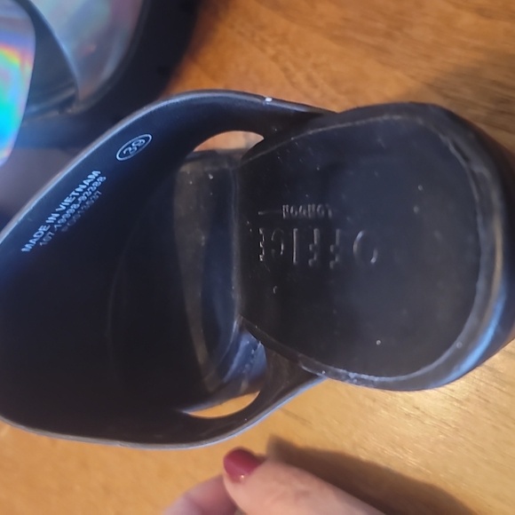 Office london silver holographic chunky sole platform mules heels sandals 39 - Picture 4 of 10